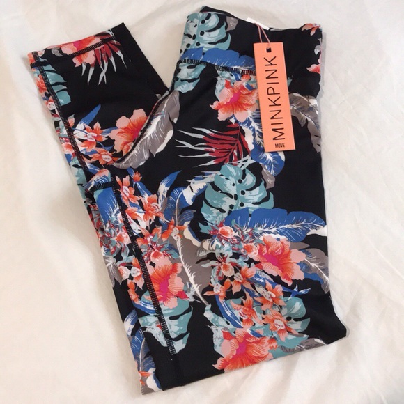 MINKPINK Pants - MinkPink Move bold floral high waist leggings